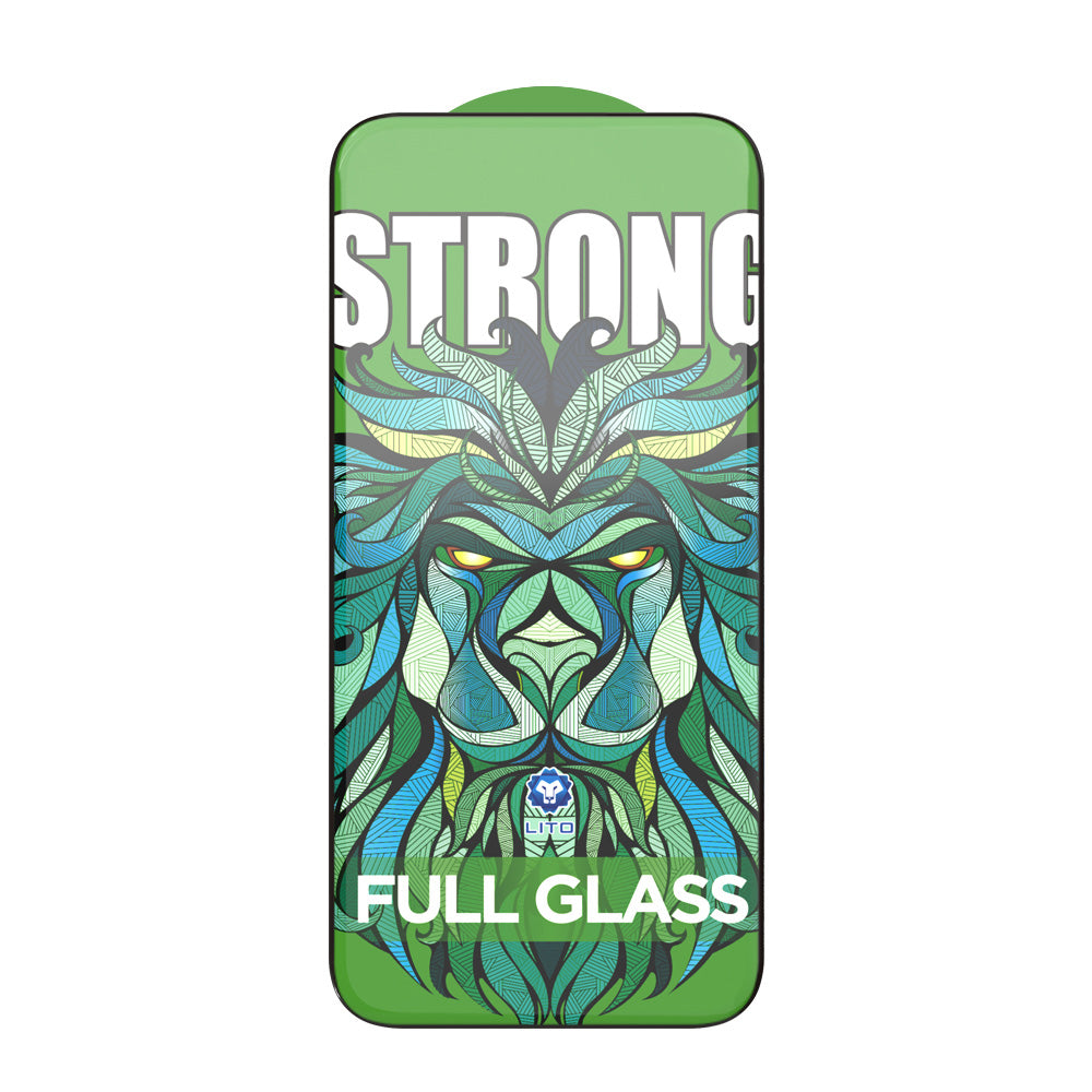 Lito D+ Max Strong védőfólia Apple iPhone 17 / 16 Pro készülékhez, Edzett üveg, Teljes ragasztás, Fekete