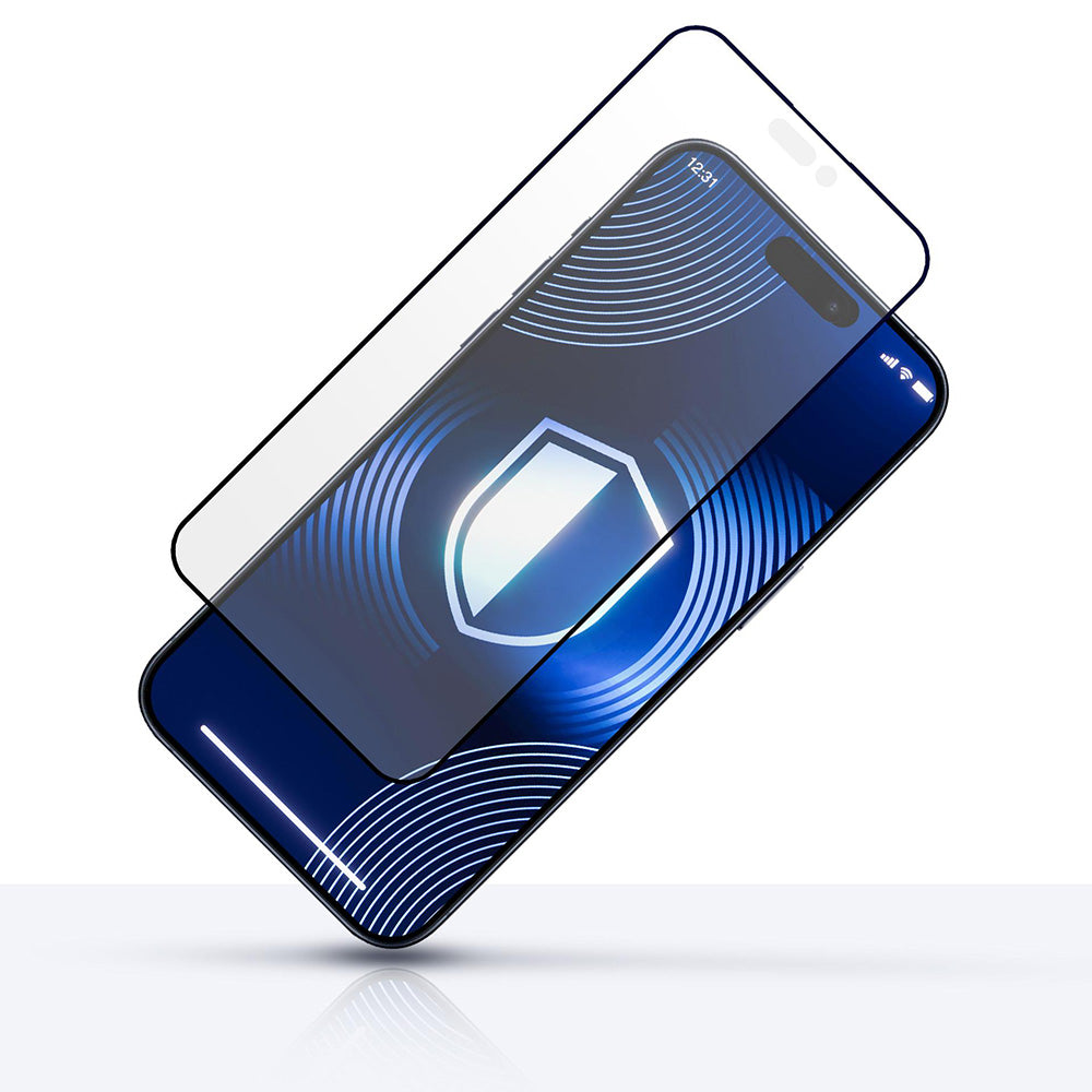 Matt 3MK HardGlass Max képernyővédő fólia Apple iPhone 17 Pro Max készülékhez, Edzett üveg, Teljes ragasztás, Fekete