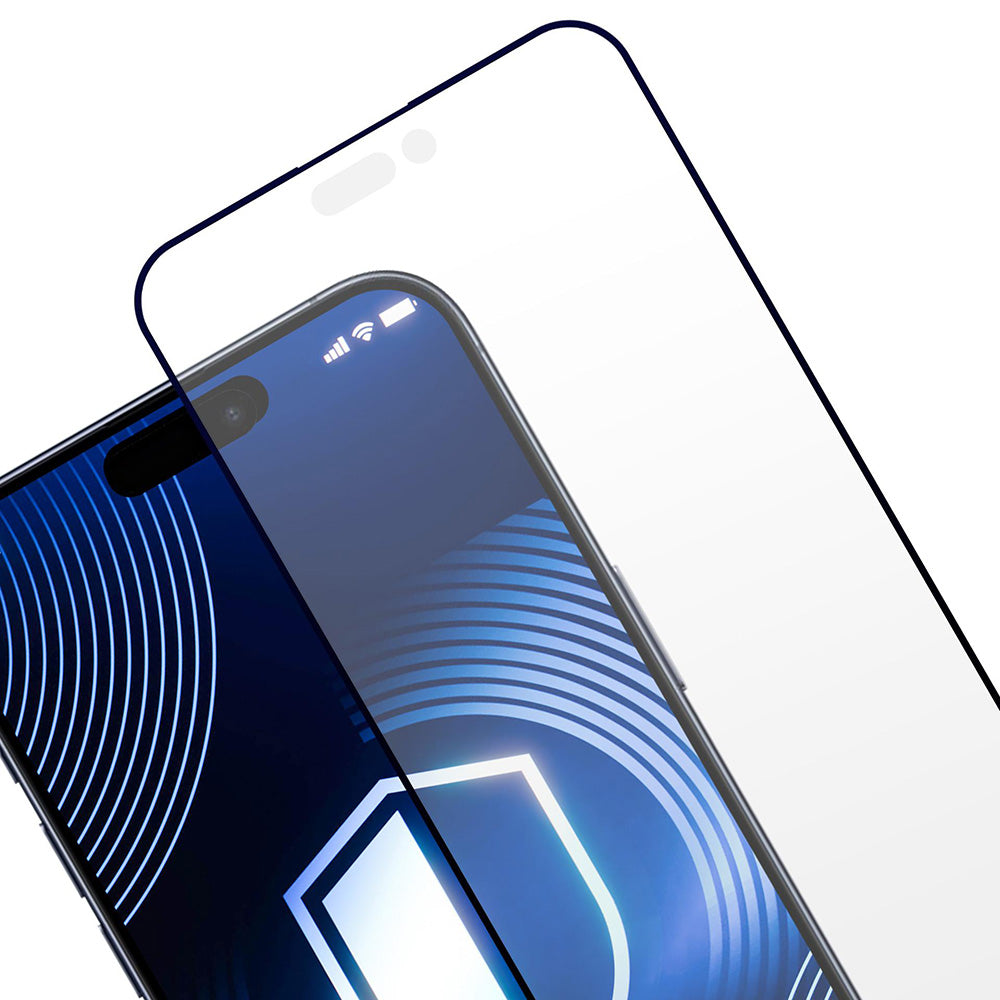 Matt 3MK HardGlass Max képernyővédő fólia Apple iPhone 17 Pro Max készülékhez, Edzett üveg, Teljes ragasztás, Fekete