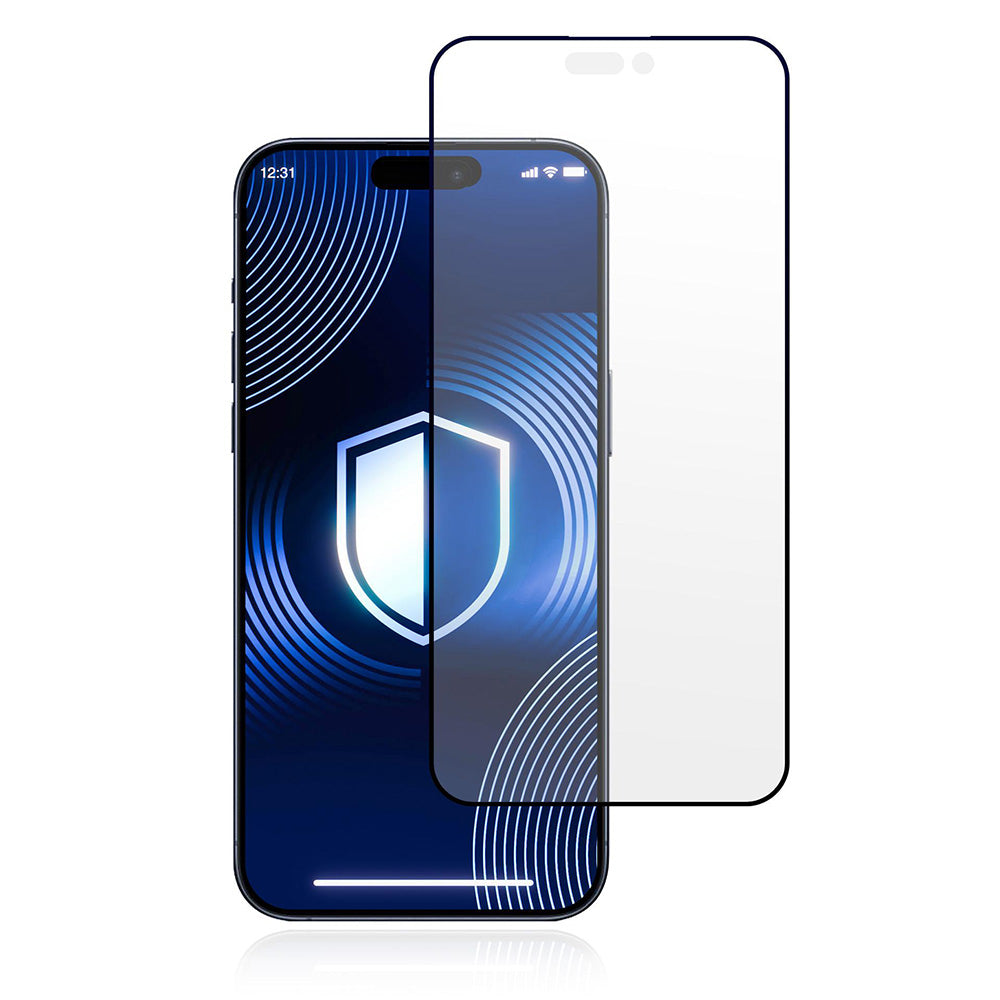 Matt 3MK HardGlass Max képernyővédő fólia Apple iPhone 17 Pro Max készülékhez, Edzett üveg, Teljes ragasztás, Fekete