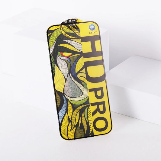 Lito HD Pro matt képernyővédő fólia Apple iPhone 16-hoz, edzett üveg, teljes ragasztó, fekete