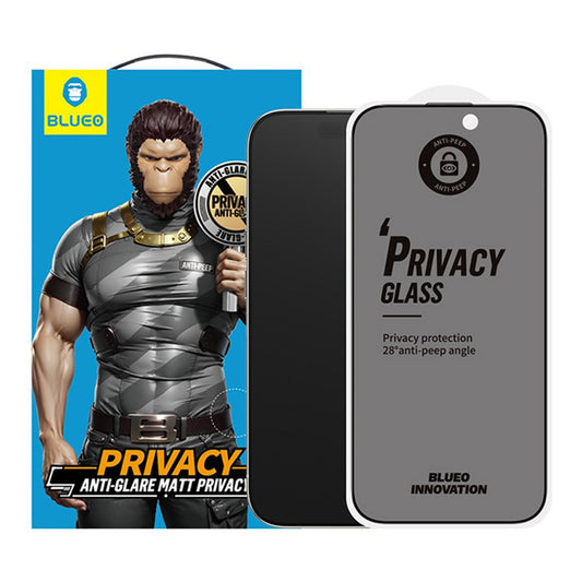 Matt Privacy Blueo Anti-Peep védőfólia Apple iPhone 17 Air készülékhez, Edzett üveg, Teljes ragasztás