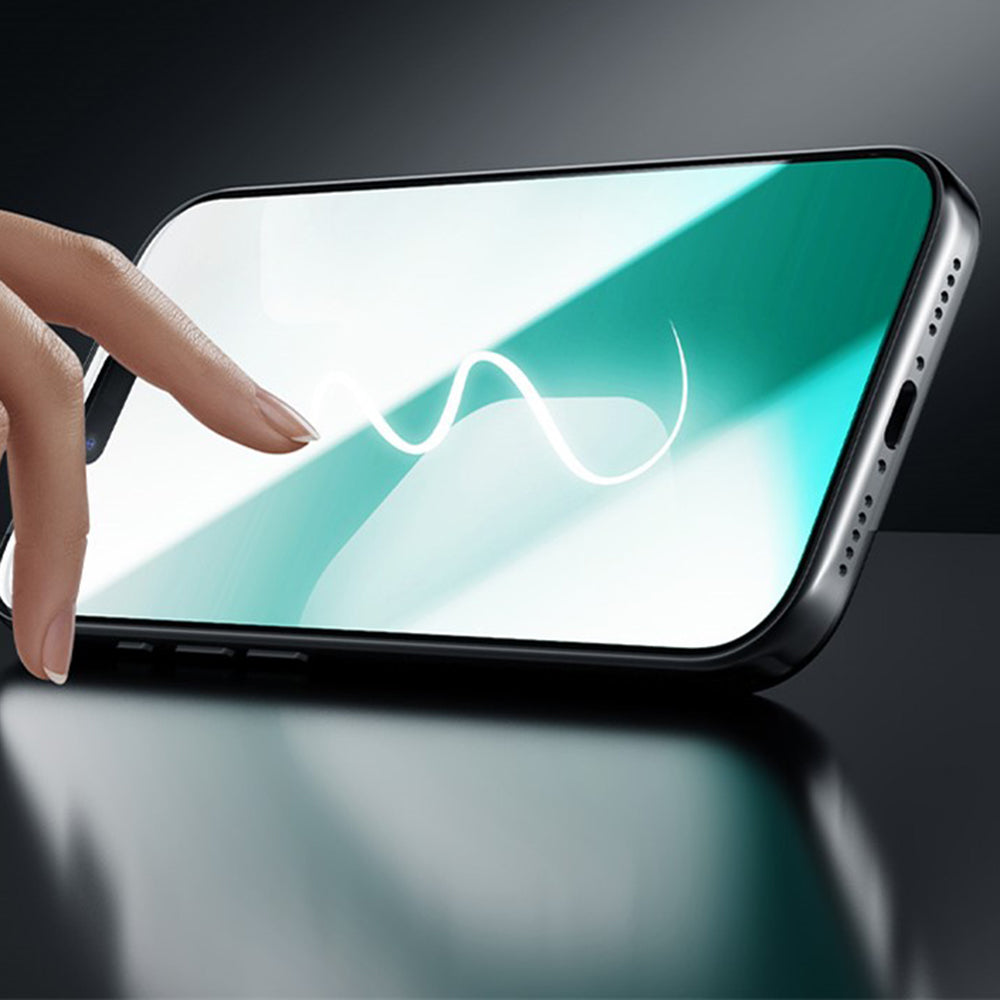 Nillkin CP+ Pro képernyővédő fólia applikátorral Apple iPhone 17-hez, edzett üveg, teljes ragasztó, fekete