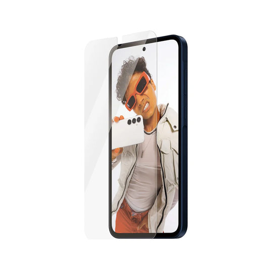 PanzerGlass Safe képernyővédő fólia. Ultra-Wide Fit EasyAligner Samsung Galaxy A36 A366-hoz, Edzett üveg, Teljes ragasztás