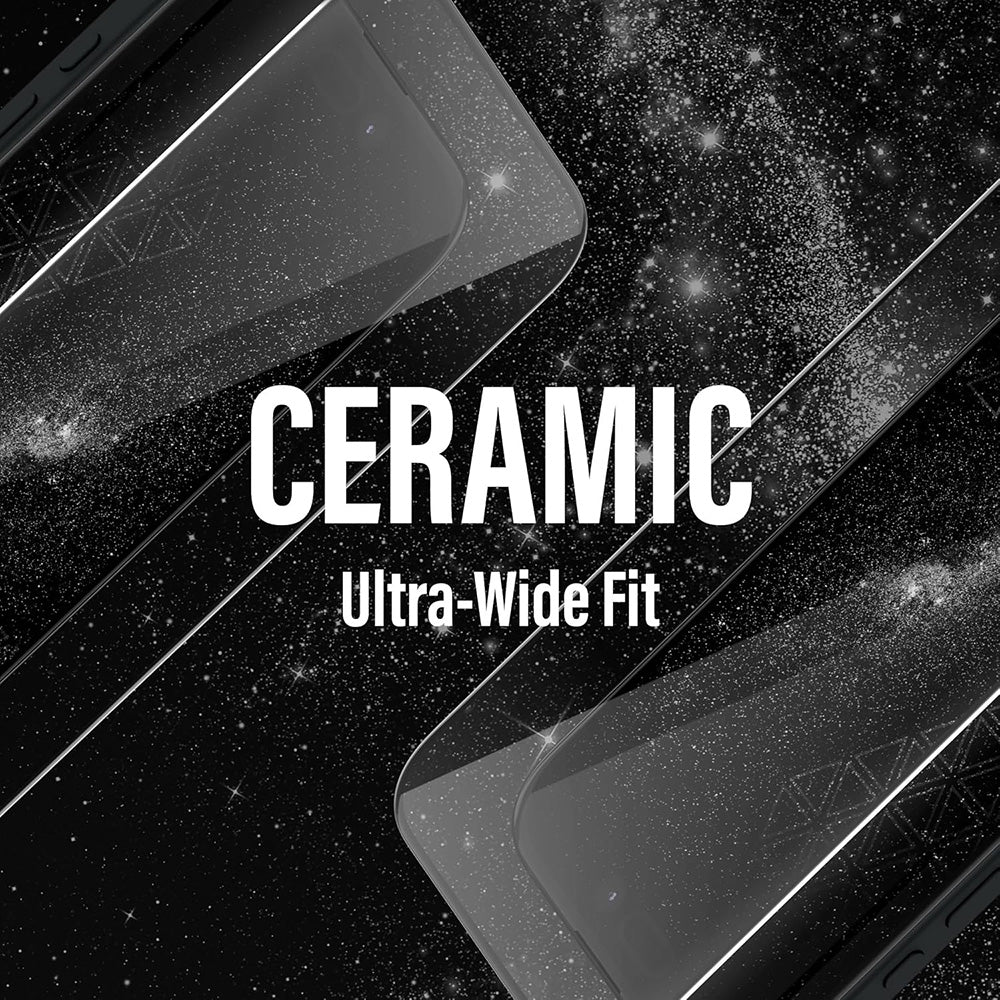 PanzerGlass Ultra-Wide Ceramic II EasyAligner védőfólia Apple iPhone 17 Pro Max készülékhez, Edzett üveg, Teljes ragasztás, Fekete