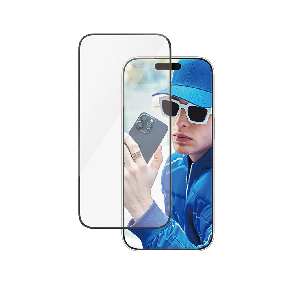 PanzerGlass Ultra-Wide Fit védőfólia Apple iPhone 16 Pro készülékhez, Edzett üveg, Teljes ragasztás, Fekete