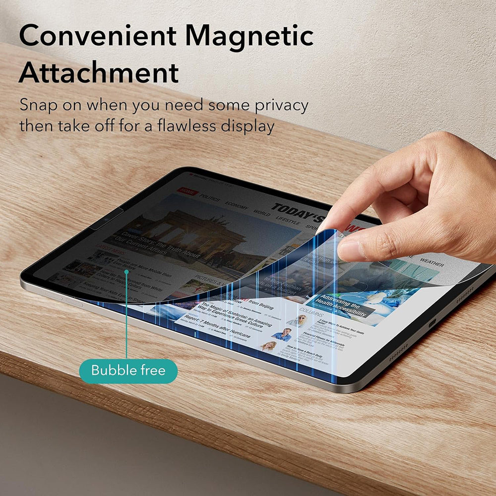 ESR mágneses Privacy képernyővédő fólia Apple iPad Air 11 (2026) / Air 11 (2025) készülékhez, műanyagból