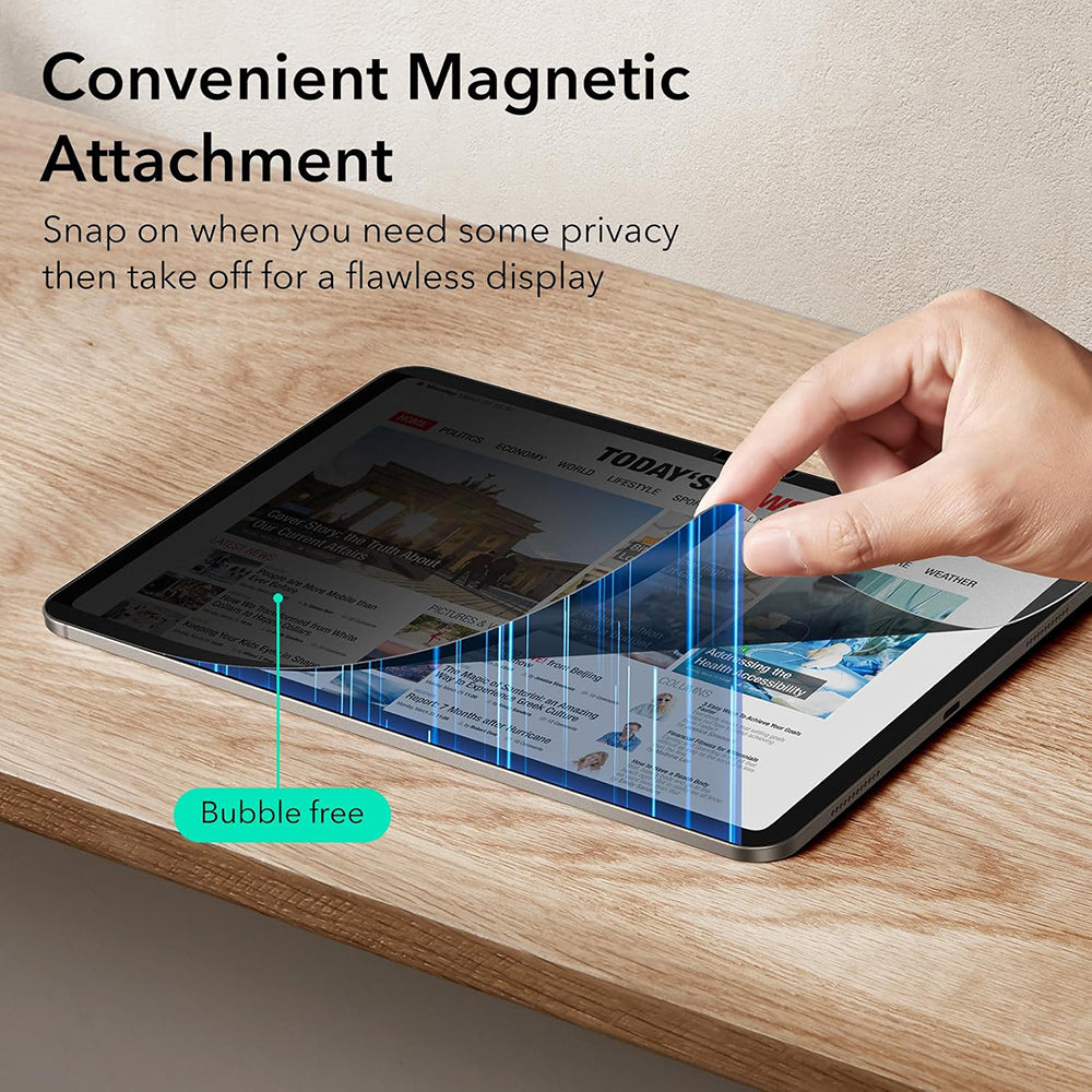 Privacy ESR Magnetic képernyővédő fólia Apple iPad Pro 13 (2024) készülékhez, Műanyag