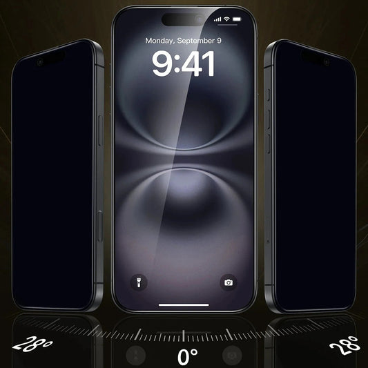 Védőfólia ESR UltraFit Armorite Pro Privacy képernyő Apple iPhone 17 / 16 Pro-hoz, Edzett üveg, Teljes ragasztás, 3 darabos készlet