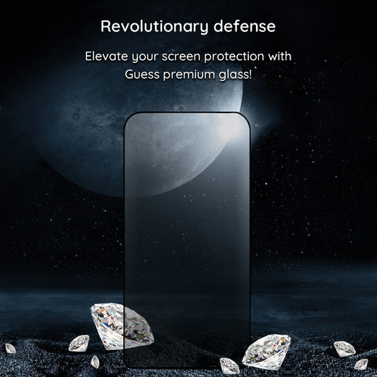 Privacy Guess védőfólia Apple iPhone 16 Pro Max készülékhez, Edzett üveg, Teljes ragasztás, 2.5D, GUTGP16XBOKGCIP