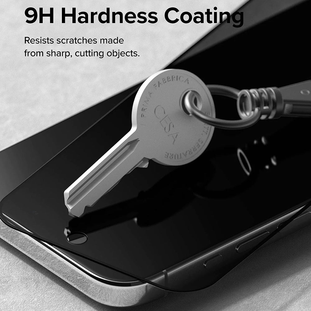 Privacy Ringke képernyővédő fólia Apple iPhone 15 Pro-hoz, Edzett üveg, Teljes ragasztás
