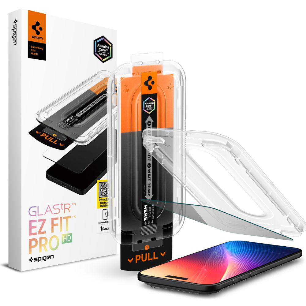 Spigen GlastR EZ FIT Pro Privacy Ecranvédő Fólia Apple iPhone 17 Air készülékhez, Edzett Üveg, Teljes Ragasztású AGL09871