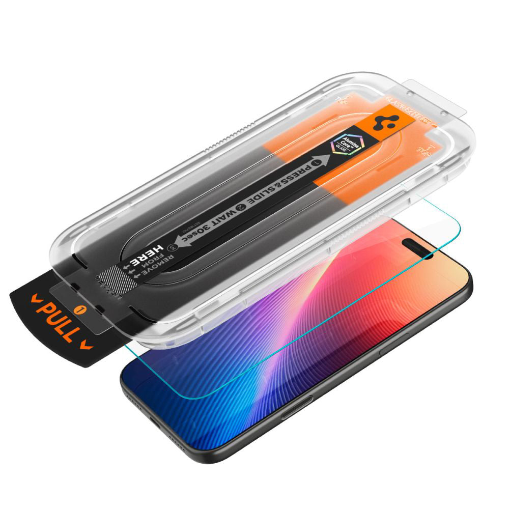 Spigen GlastR EZ FIT Pro Privacy Ecranvédő Fólia Apple iPhone 17 Air készülékhez, Edzett Üveg, Teljes Ragasztású AGL09871