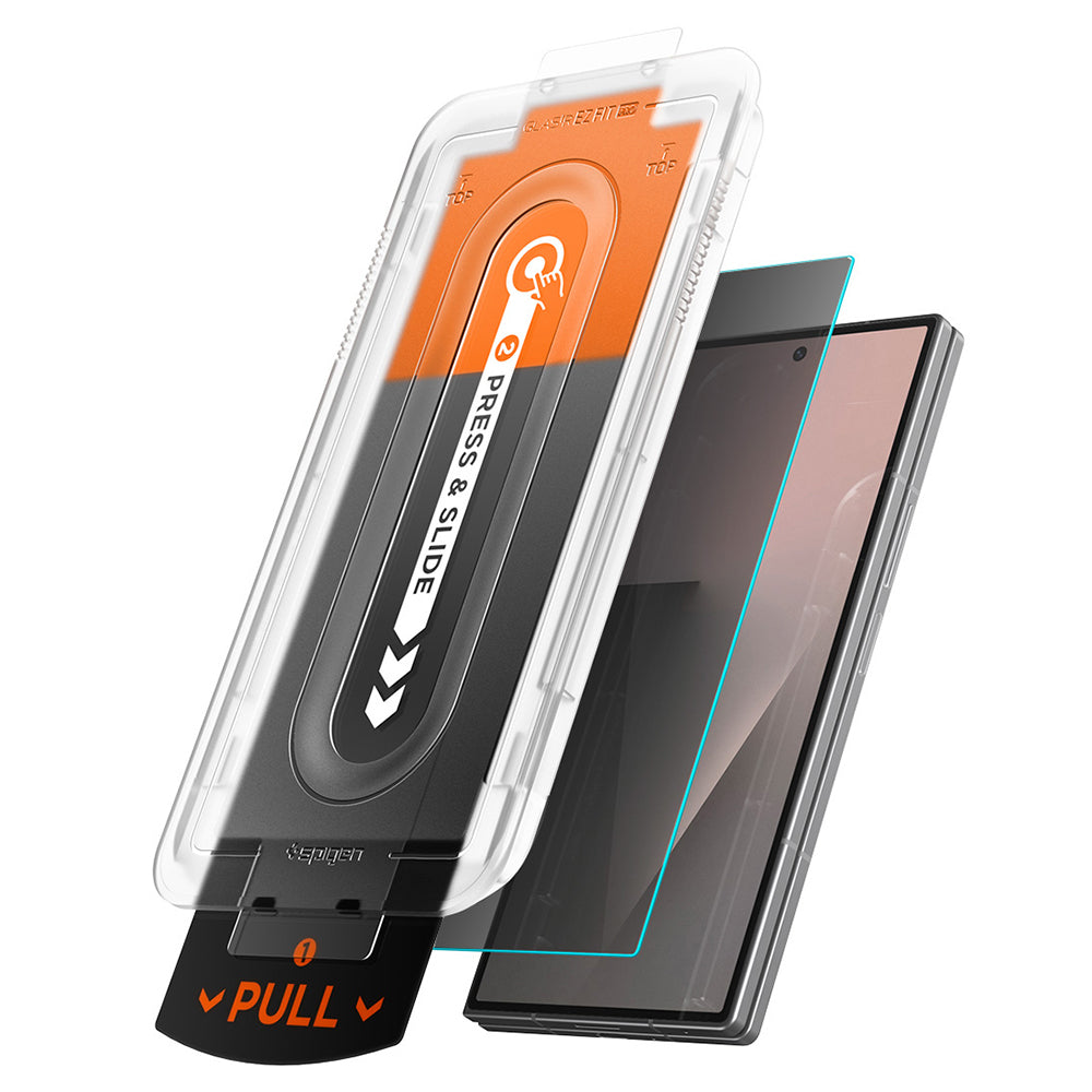 Spigen GlastR EZ FIT Pro Külső Privacy Képernyővédő fólia Samsung Galaxy Z Fold8 Ultra F976-hoz, Edzett üveg, Teljes ragasztó, 2 darabos készlet