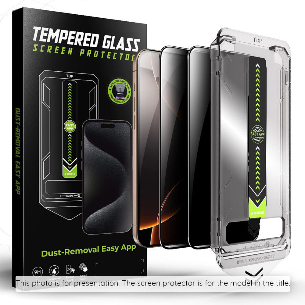 Techsuit TitanGlass CrystalHD Privacy képernyővédő fólia Samsung Galaxy S25 FE-hez, Edzett üveg, Teljes ragasztás