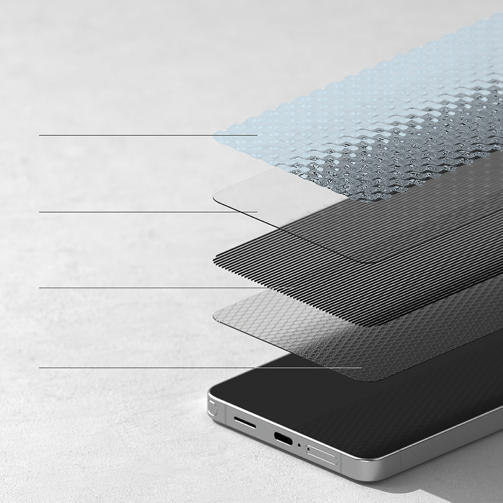 Ringke Easy Slide képernyővédő fólia Samsung Galaxy S26 Ultra S948-hoz, Edzett üveg, Teljes ragasztás, 2 darabos készlet, Fekete