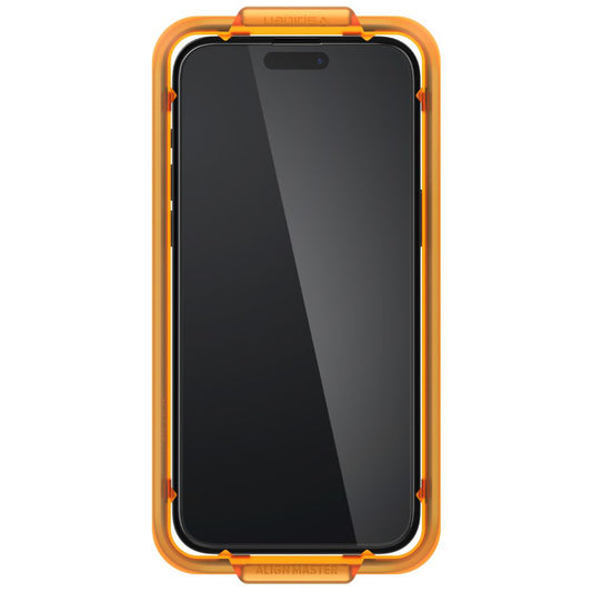 Spigen GlastR Align Master képernyővédő fólia Apple iPhone 15 Plus-hoz, Edzett üveg, Teljes ragasztás, 2 darabos készlet, Fekete AGL06886