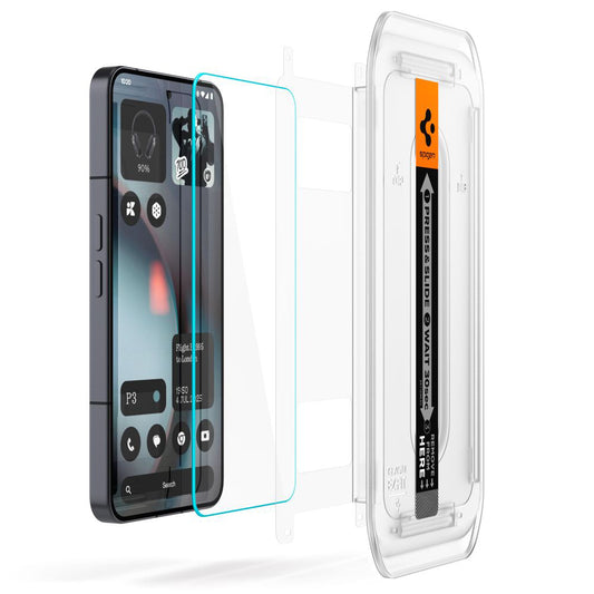 Spigen GlastR EZ FIT védőfólia Nothing Phone (3) készülékhez, Edzett üveg, Teljes ragasztás, 2 darabos készlet AGL10165