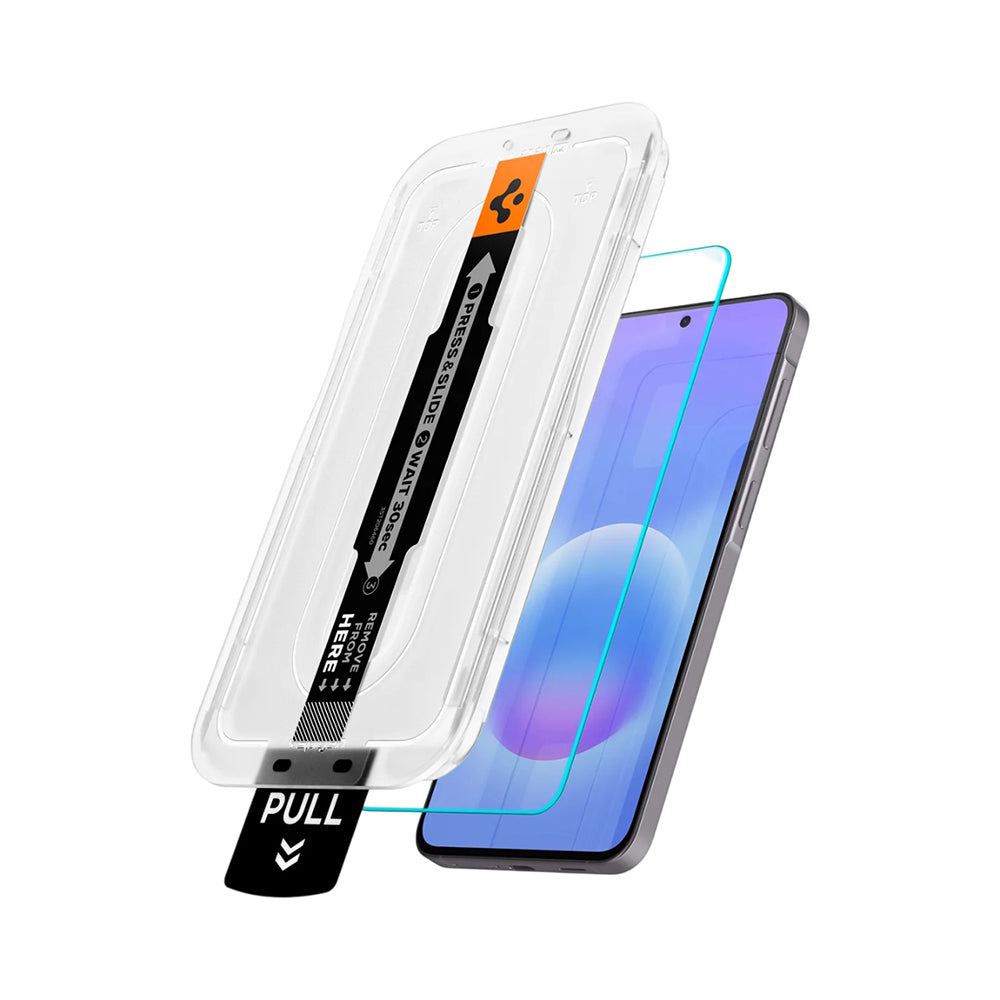Spigen GlastR EZ FIT Pro HD védőfólia Samsung Galaxy A57 5G-hez, Edzett üveg, Teljes ragasztás, 2 darabos készlet AGL11397