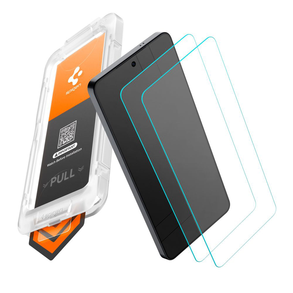 Spigen GlastR EZ FIT Pro HD védőfólia Samsung Galaxy S26 Ultra S948 készülékhez, Edzett üveg, Teljes ragasztás, 2 darabos készlet AGL11072