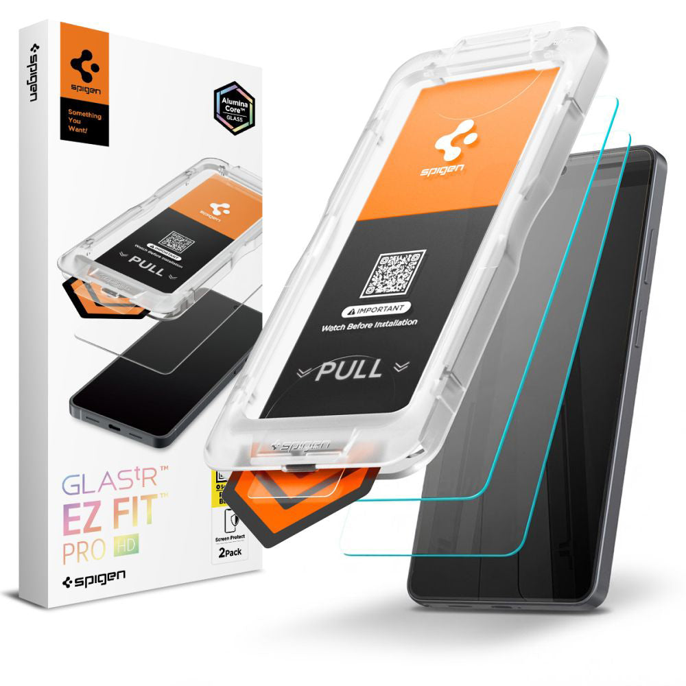 Spigen GlastR EZ FIT Pro HD védőfólia Samsung Galaxy S26 Ultra S948 készülékhez, Edzett üveg, Teljes ragasztás, 2 darabos készlet AGL11072