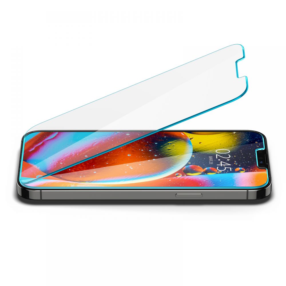 Spigen GlastR Slim képernyővédő fólia Apple iPhone 14 Plus / 13 Pro Max készülékhez, Edzett üveg, Teljes ragasztás AGL03382
