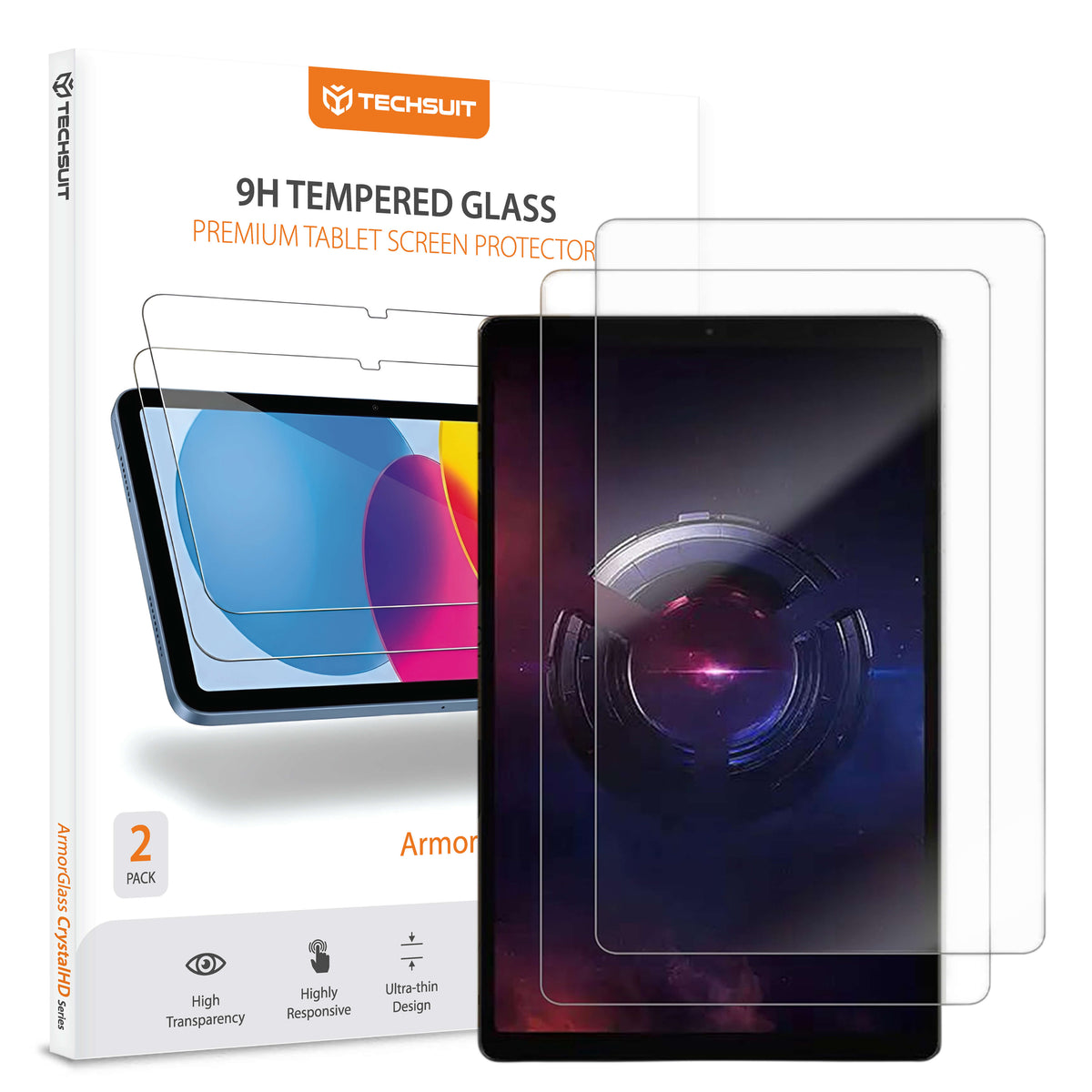 Techsuit ArmorGlass CrystalHD képernyővédő fólia Lenovo Legion Y700 (5. generáció) készülékhez, edzett üveg, teljes ragasztó, 2 darabos készlet