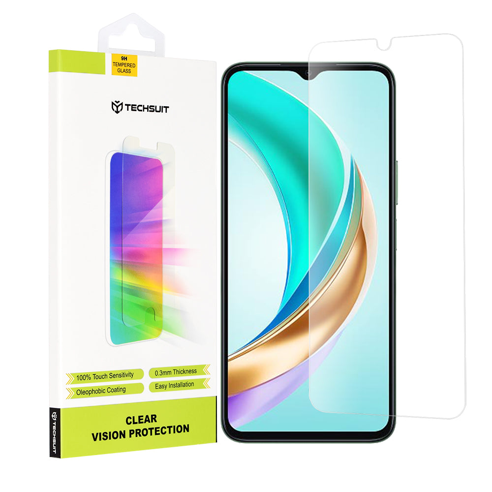Techsuit Clear Vision védőfólia Honor X6b-hez, Edzett üveg, Teljes ragasztás