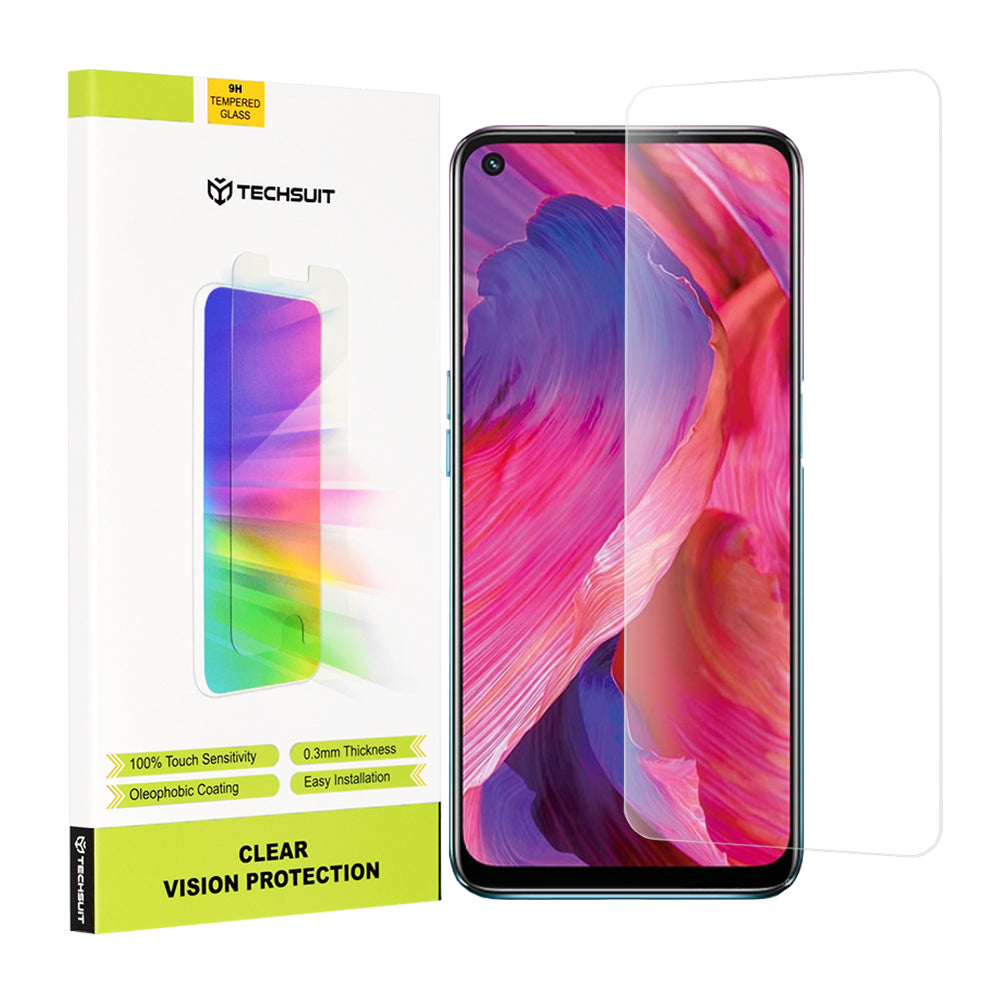 Techsuit Clear Vision képernyővédő fólia OnePlus Nord N200 5G / A74 5G / A54 5G készülékekhez, Edzett üveg, Teljes ragasztás