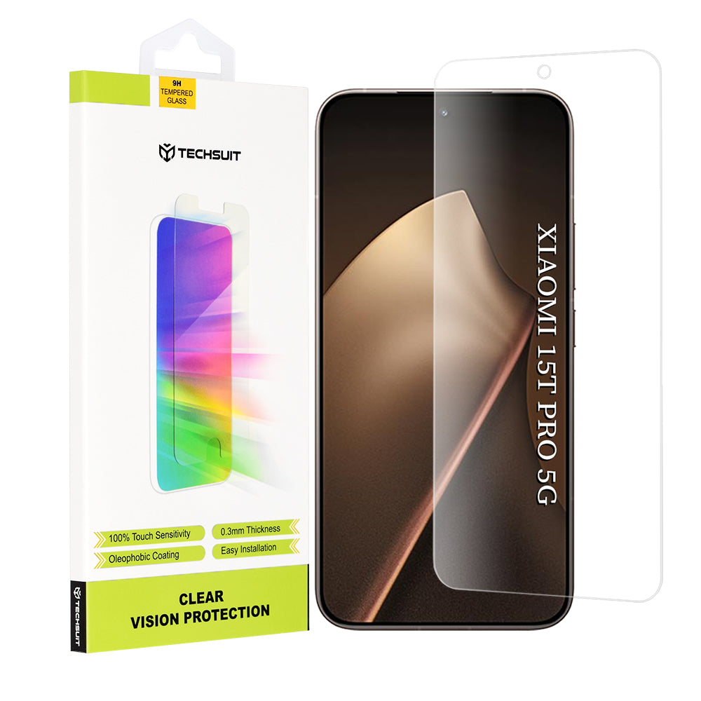 Techsuit Clear Vision védőfólia Xiaomi 15T Pro készülékhez, Edzett üveg, Teljes ragasztás