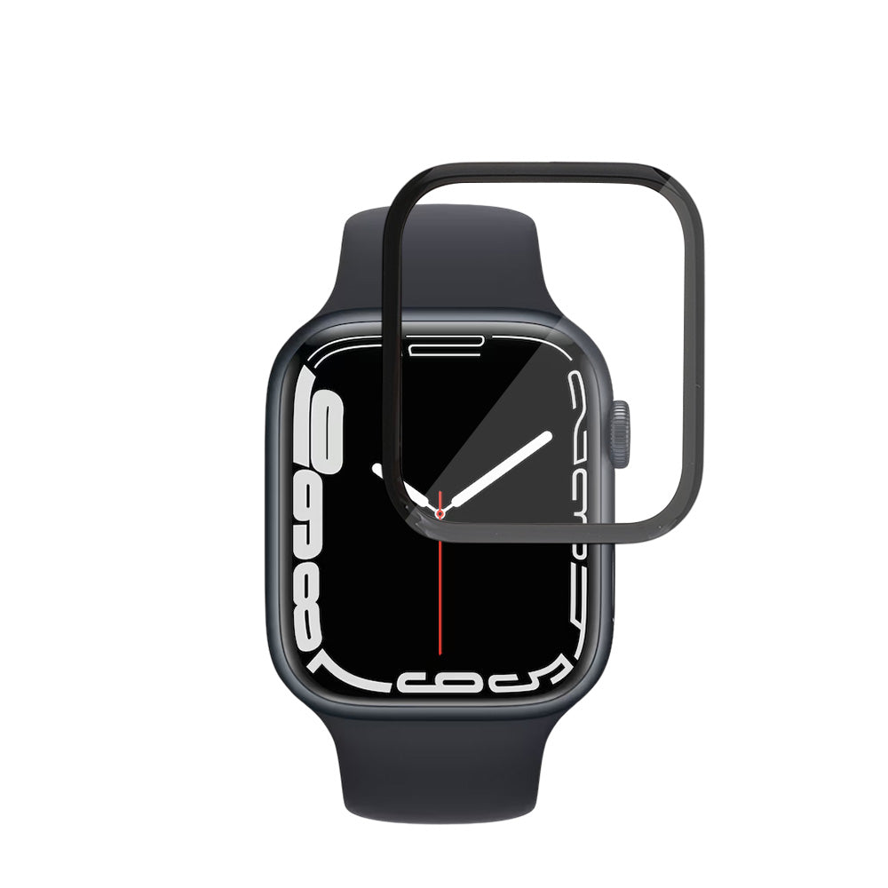 Techsuit Nano Flex képernyővédő fólia Apple Watch Series 9 / 8 / 7 45mm-hez, Műanyag, 2 darabos készlet, Fekete