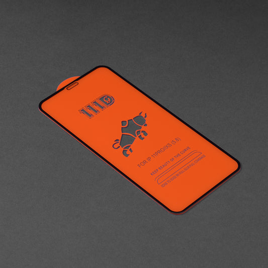 Techsuit képernyővédő fólia Apple iPhone 11 Pro / XS / X készülékhez, edzett üveg, teljes ragasztó, 111D, fekete