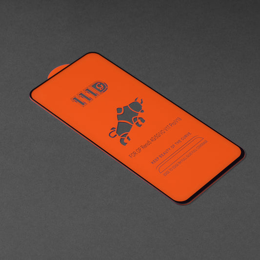 Techsuit képernyővédő fólia Oppo Reno6 5G-hez, edzett üveg, teljes ragasztó, 111D, fekete