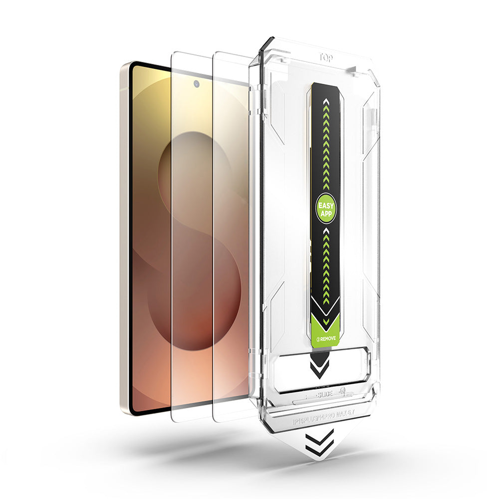 Techsuit TitanGlass CrystalHD képernyővédő fólia Samsung Galaxy A56 A566 / S24 FE S721 készülékhez, edzett üveg, teljes ragasztó, 2 darabos készlet