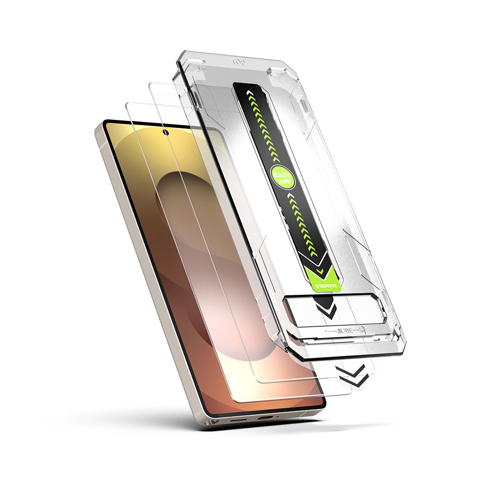 Techsuit TitanGlass CrystalHD képernyővédő fólia Samsung Galaxy A56 A566 / S24 FE S721 készülékhez, edzett üveg, teljes ragasztó, 2 darabos készlet