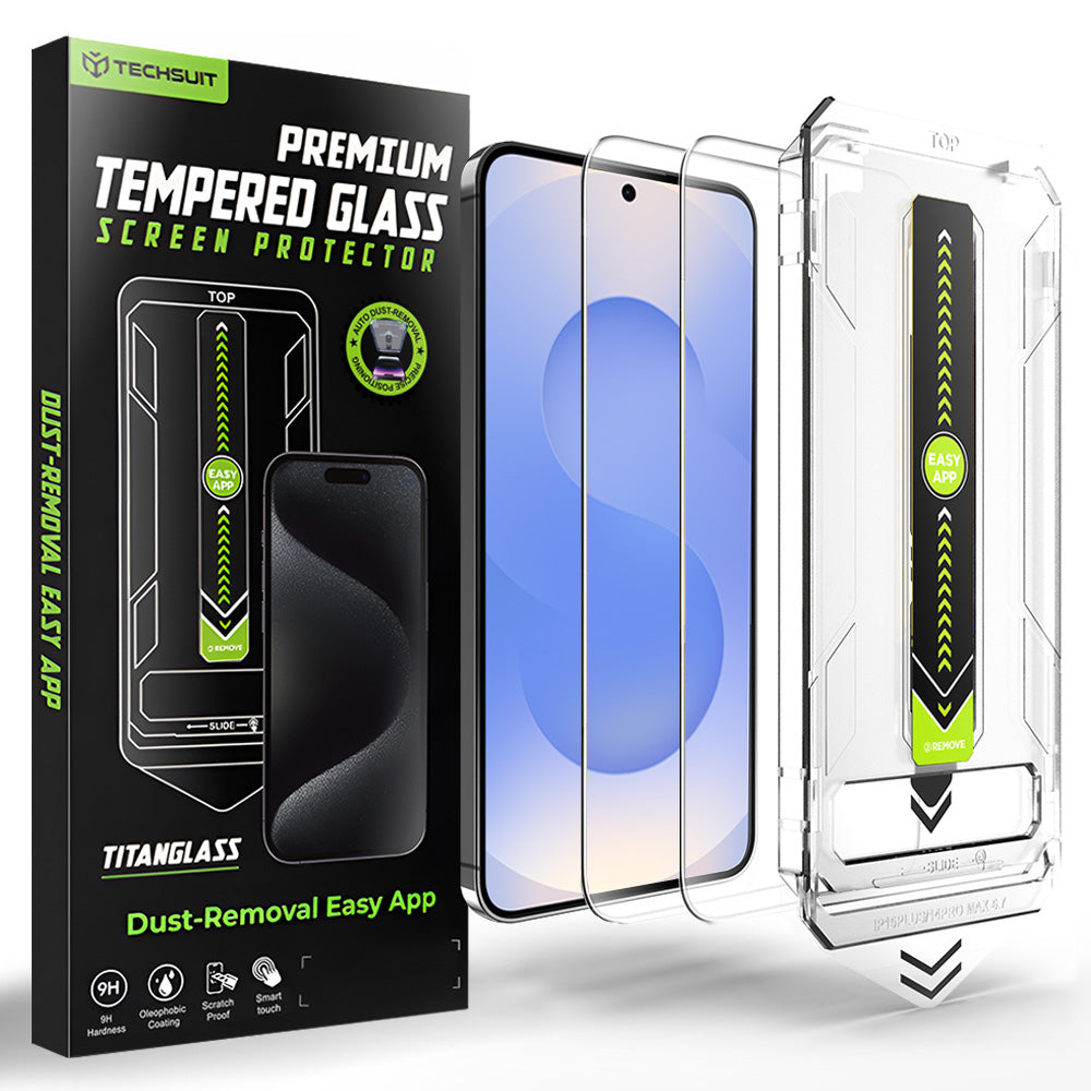 Techsuit TitanGlass CrystalHD képernyővédő fólia Samsung Galaxy S26 S942-hez, Edzett üveg, Teljes ragasztás, 2 darabos készlet