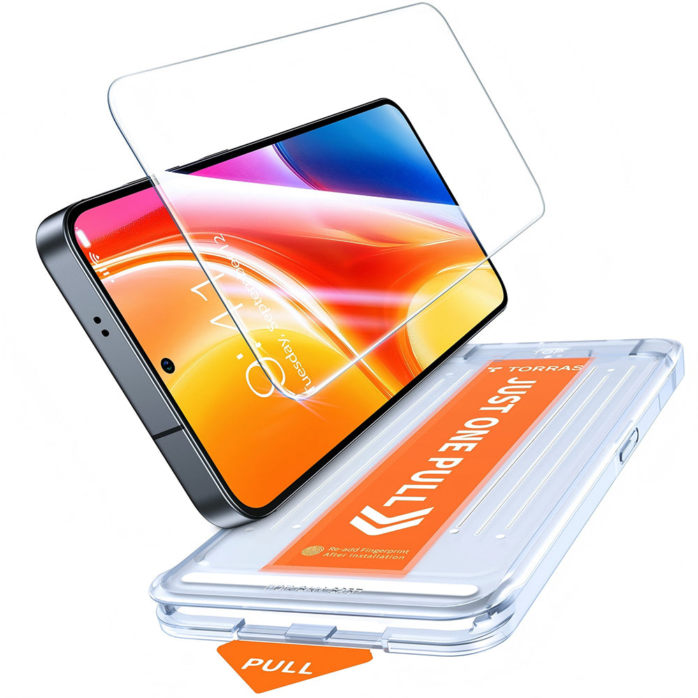 Torras GlassGo Install Master védőfólia Samsung Galaxy S26 Ultra S948 készülékhez, Edzett üveg, Teljes ragasztás, Átlátszó