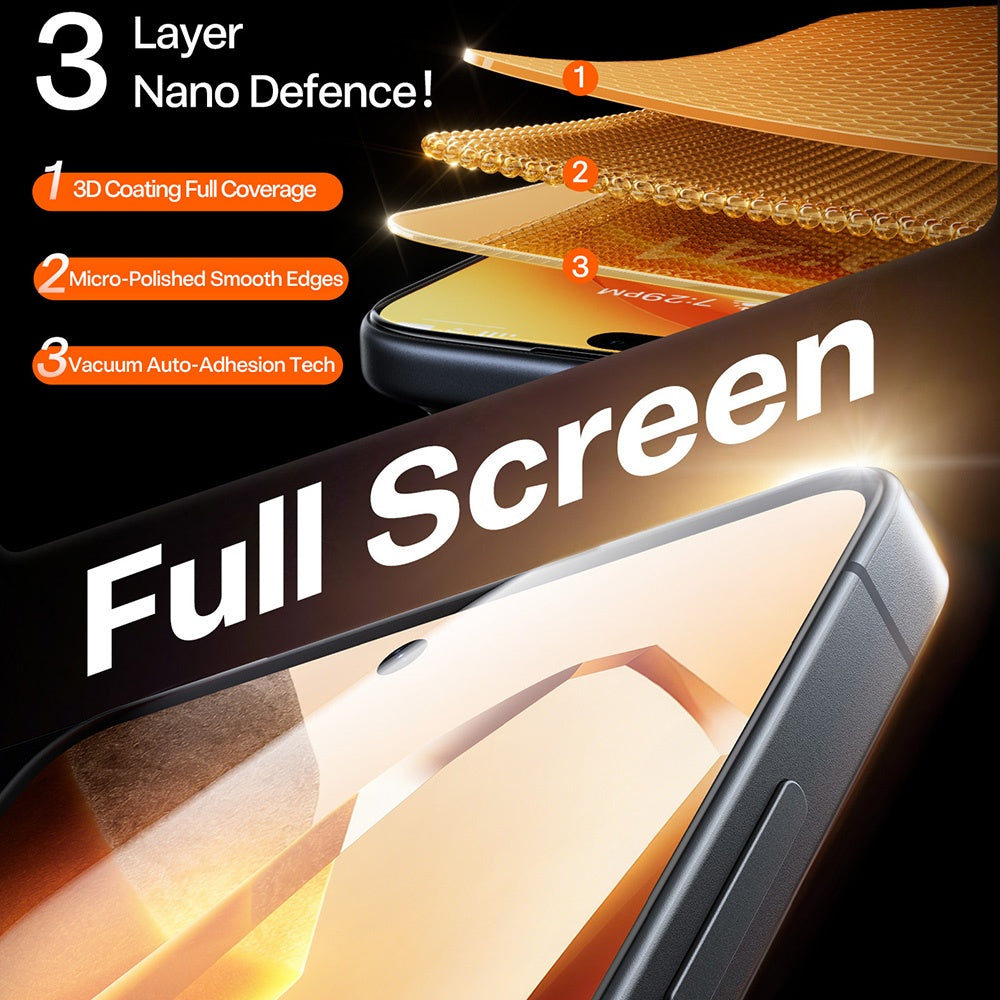 Torras GlassGo Install Master védőfólia Samsung Galaxy S26 Ultra S948 készülékhez, Edzett üveg, Teljes ragasztás, Átlátszó