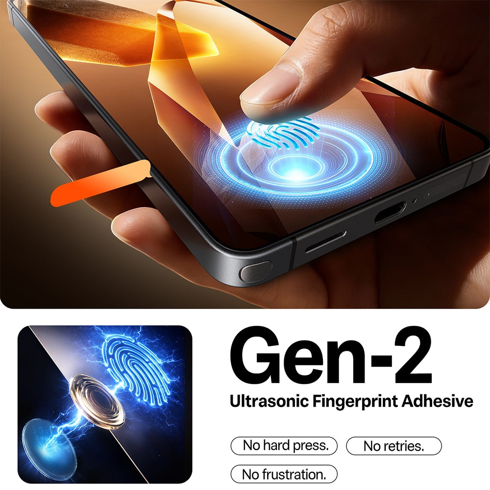 Torras GlassGo Install Master védőfólia Samsung Galaxy S26 Ultra S948 készülékhez, Edzett üveg, Teljes ragasztás, Átlátszó