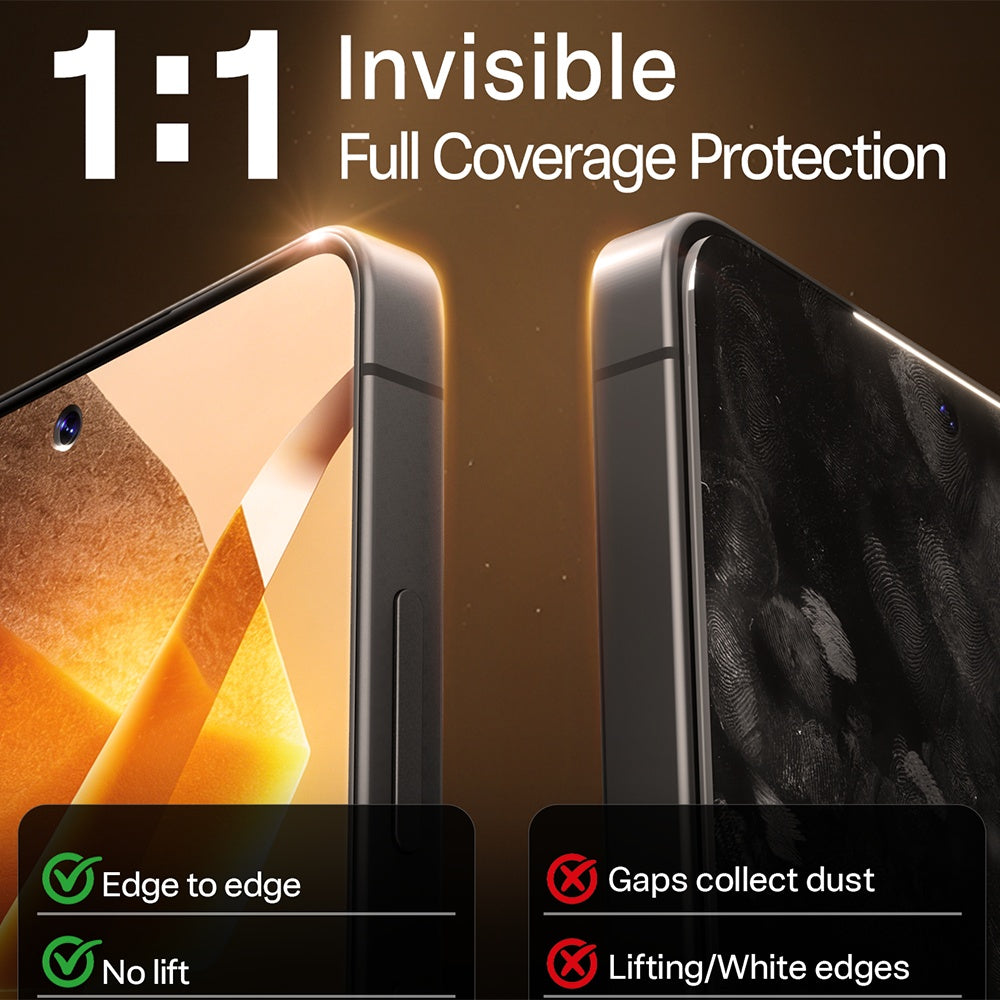 Torras GlassGo Install Master védőfólia Samsung Galaxy S26 Ultra S948 készülékhez, Edzett üveg, Teljes ragasztás, Átlátszó