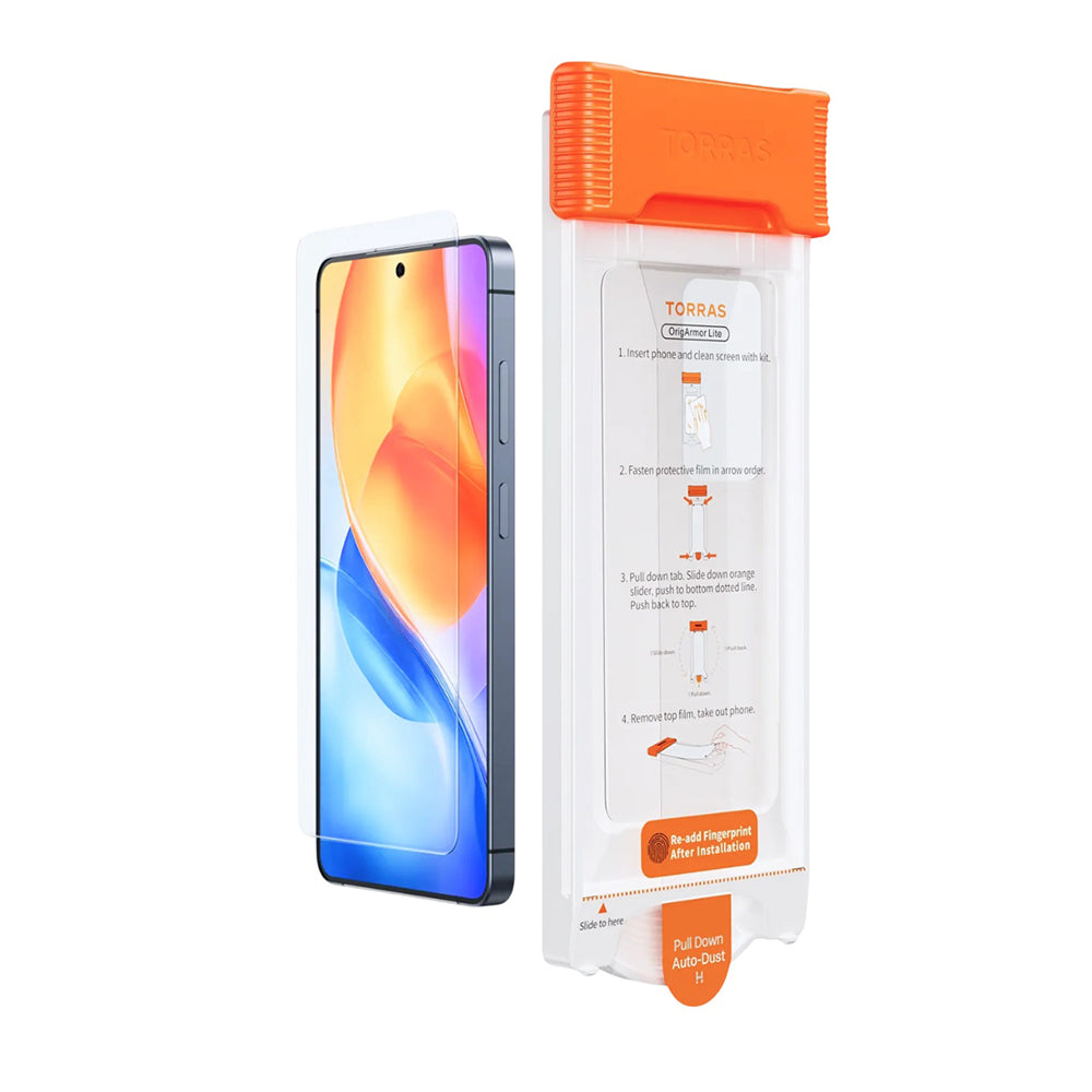 Torras OrigArmor képernyővédő fólia Samsung Galaxy S26 Ultra S948 készülékhez, edzett üveg, teljes ragasztóval