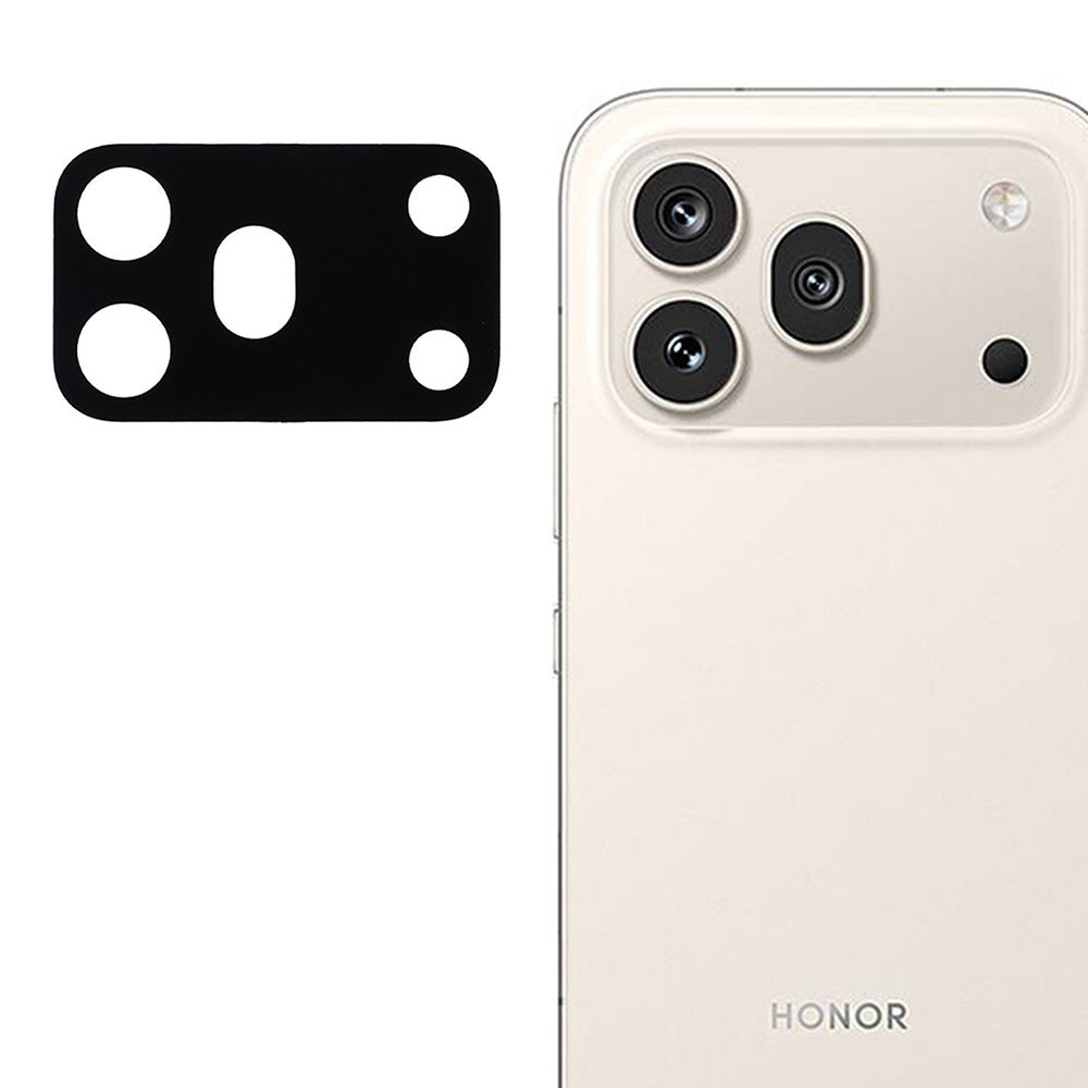 Techsuit hátlapi kamera védőfólia Honor 600 Pro-hoz, edzett üveg, fekete