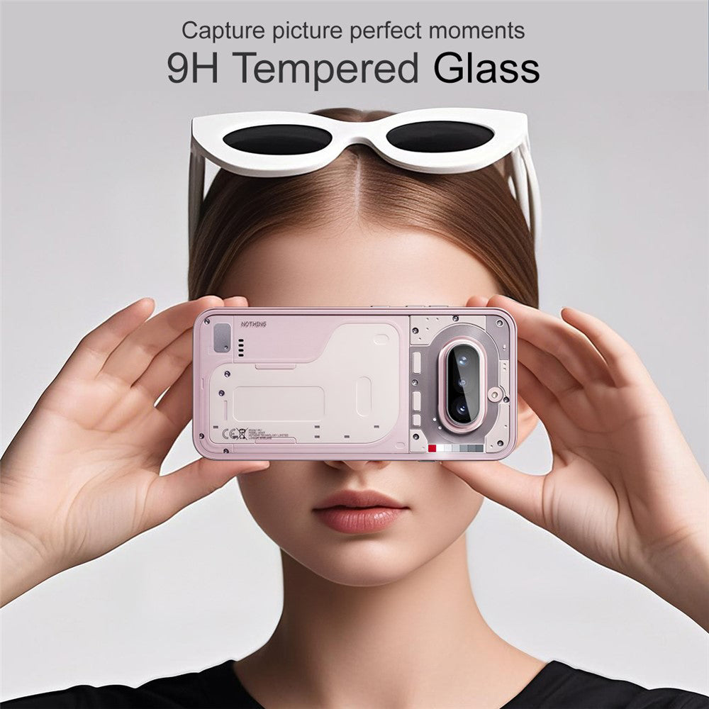 Techsuit hátlapi védőfólia Nothing Phone (4a) készülékhez, edzett üveg, fekete
