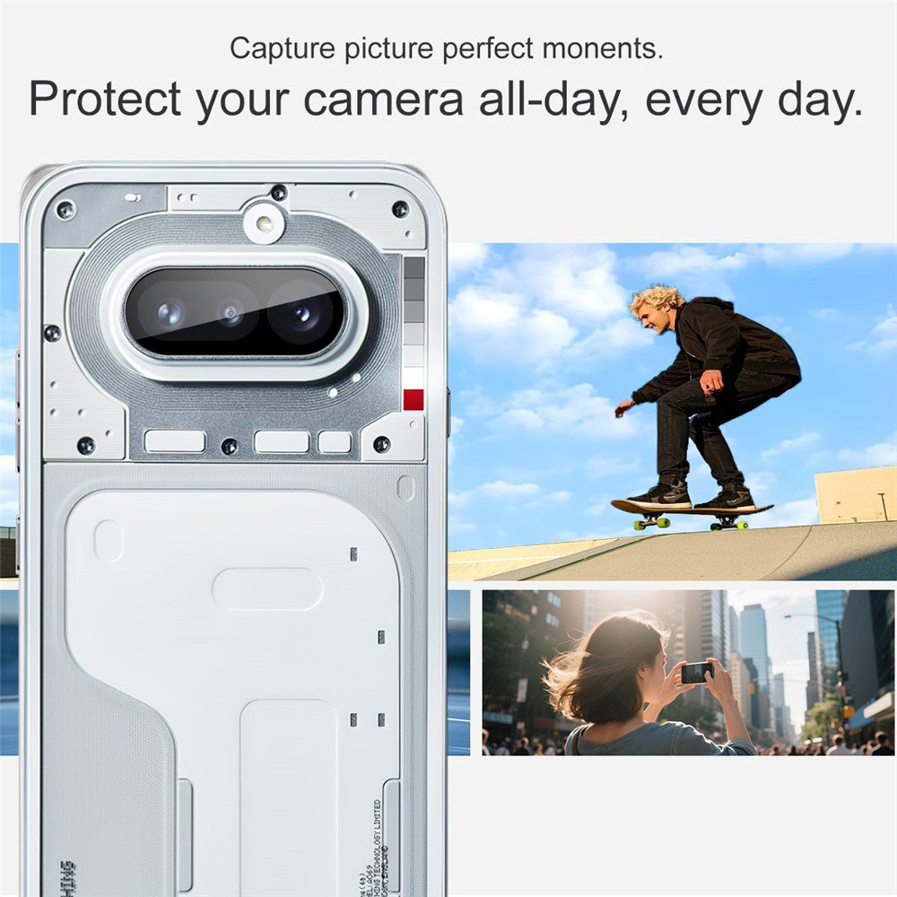 Techsuit hátlapi védőfólia Nothing Phone (4a) készülékhez, edzett üveg, fekete