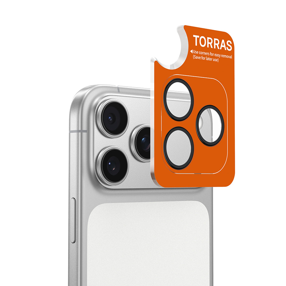 Torras Lensguard hátlapi kamera védőfólia Apple iPhone 17 Pro Max / 17 Pro készülékhez, edzett üveg, ezüst