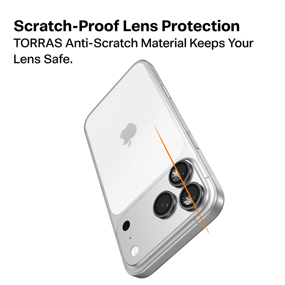 Torras Lensguard hátlapi kamera védőfólia Apple iPhone 17 Pro Max / 17 Pro készülékhez, edzett üveg, ezüst