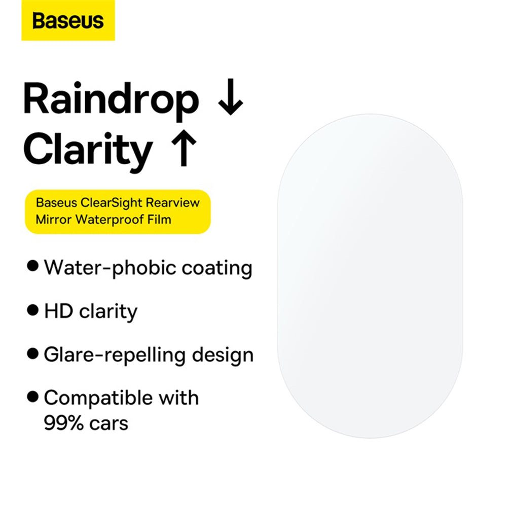 Baseus ClearSight esőálló tükörfólia, 136mm x 96mm, műanyag, 2 darabos készlet C11853200201-00