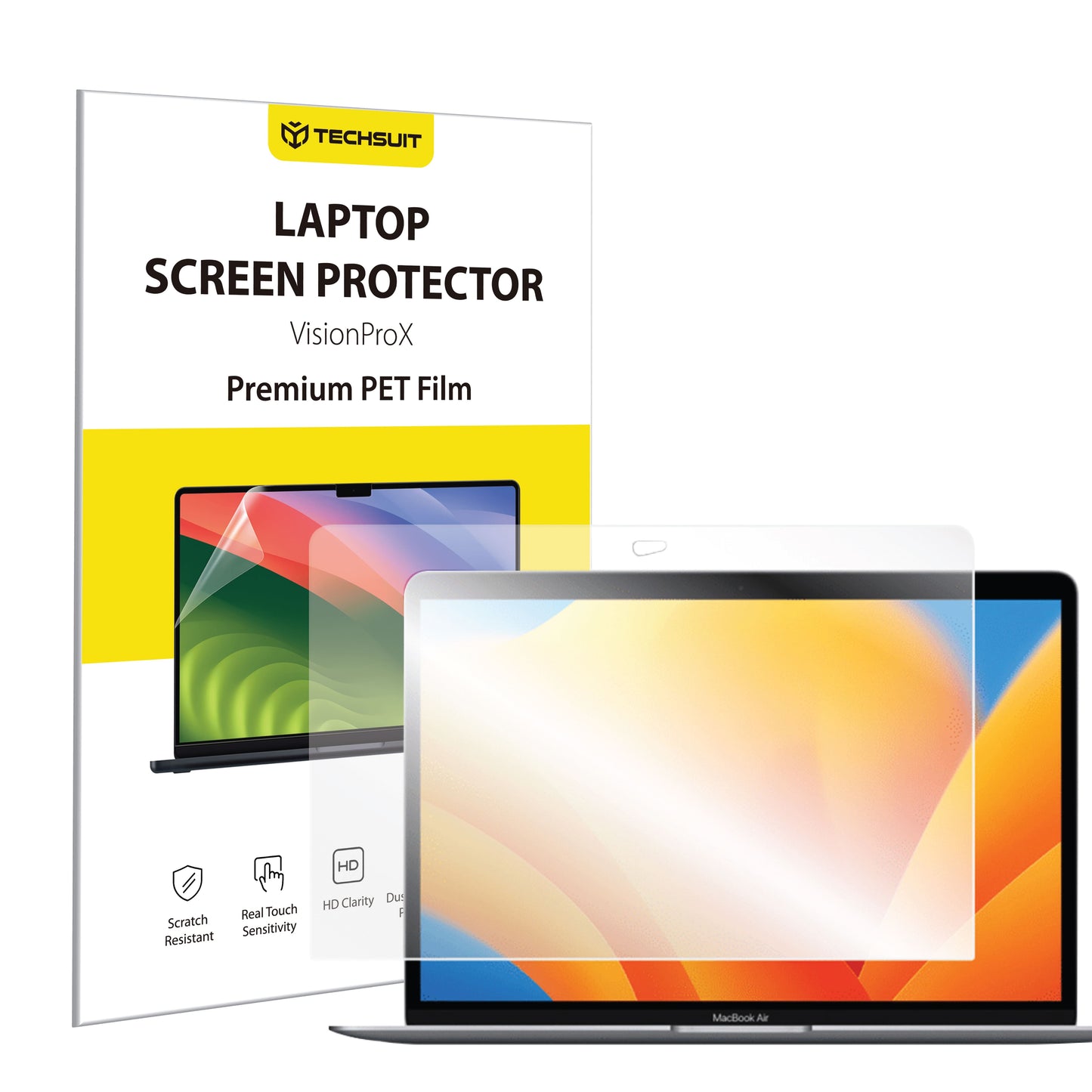 Techsuit VisionProX Anti Blue Light képernyővédő fólia Apple MacBook Air 13inch (2020) / (2018) / (2017), Műanyag