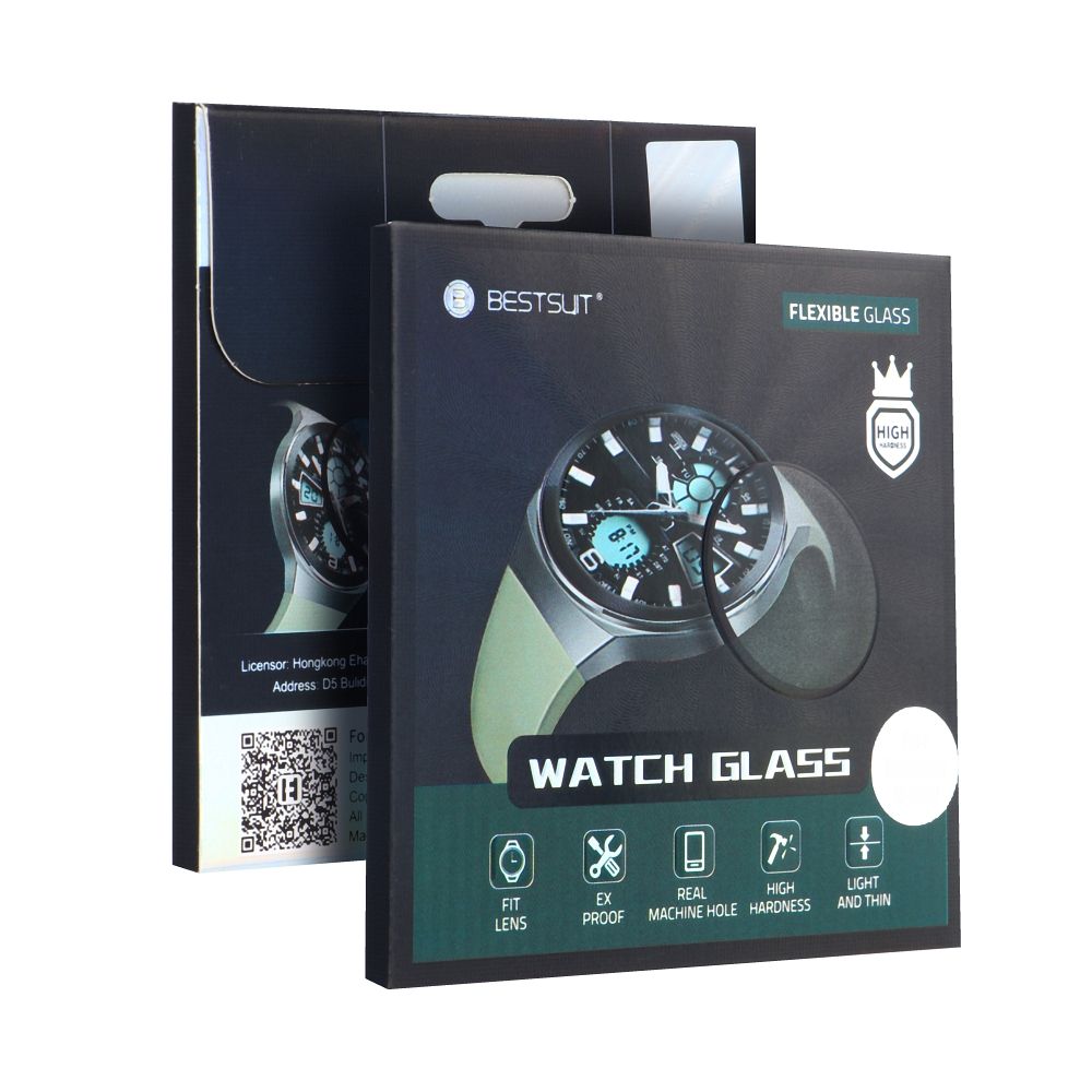 Bestsuit védőfólia a Huawei Watch 4 Pro-hoz, rugalmas üveg, fekete