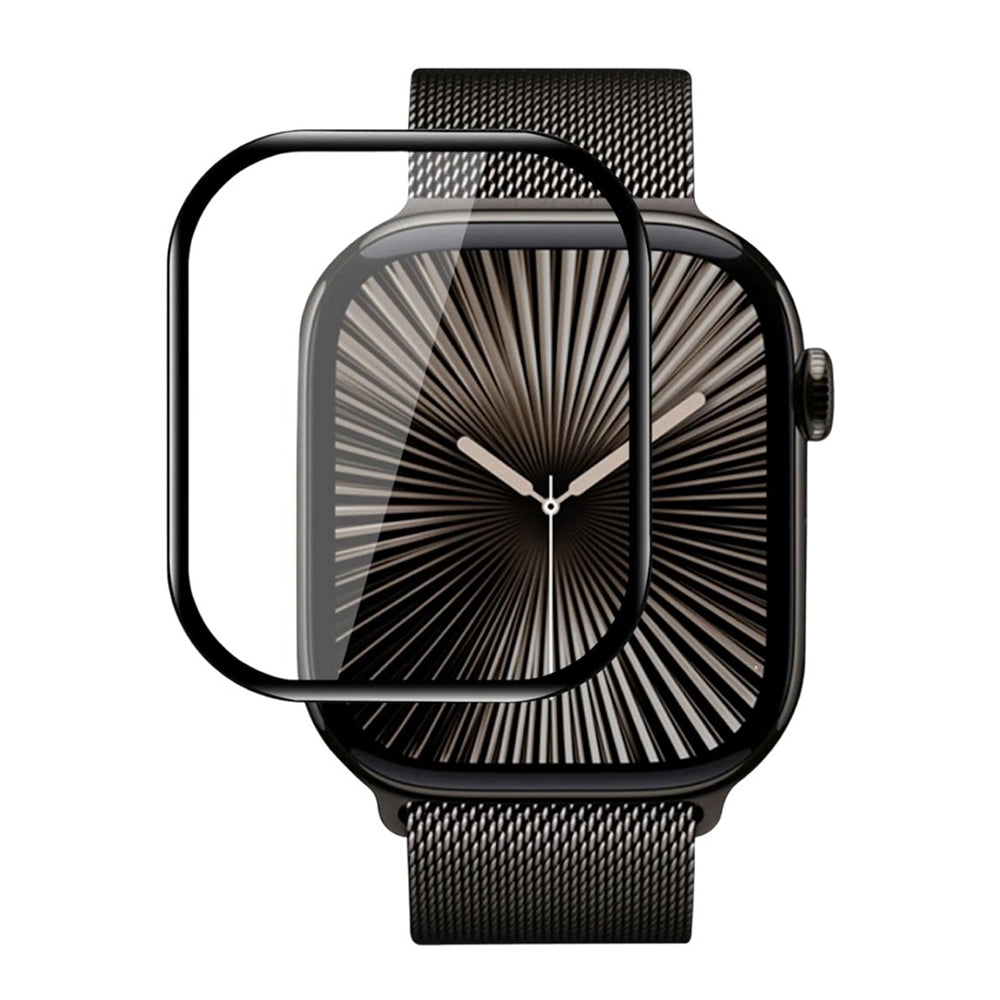 Blueo High Molecule védőfólia Apple Watch Series 10 42mm-hez, edzett üveg, fekete